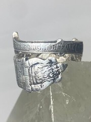 Twas the night before Christmas ring size 5.50 spoon band Gorham sterling silver
