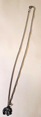 Vintage Silver Tone Good Luck Pendant Necklace 4-Leaf Clover Wishbone Horseshoe
