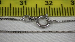 Vintage Sterling Silver 925 Necklace Box Chain 18″ Petite Subtle