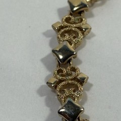 VTG AVON Precious Pretenders Filigree Bracelet Gold Plated 7.25″