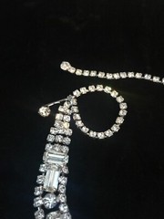 Vintage Art Deco Beauty Clear Rhinestone Choker
