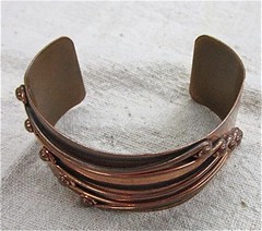 Vintage 40s 50s 100% COPPER CUFF bracelet VLV 1 sz fits all!