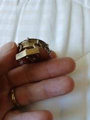 Vintage Sterling Silver cufflink Locket Snuff Box depicting Bullfighter