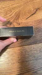 Avon Vintage 1994 Ribbon & Hearts Pin Engraved Mother Retired w/Box