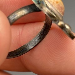 Vintage Mexico Fire Opal Sterling Silver Size 8