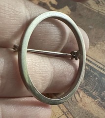 Sterling Brooch Pin Vintage Circle Modernist Mid Century Men/Women