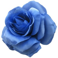 5″ Sky Blue Rose Silk Flower Brooch Pin with Locking Bale