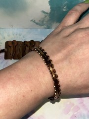 Vintage 1960s Renoir Copper Jewelry Bracelet Bangle Green Clip On Earrings