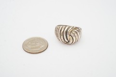 Vintage Sterling Silver 925 Ring Size 6.75 Textured K7