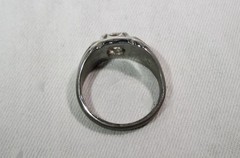 Vintage Sterling Silver Signed LIND Men’s Cubic Zirconia Ring 1.03 TCW K1752