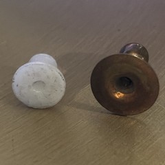Antique Buttons, Backs And Button Hooks/ Cufflinks Lot Of 9