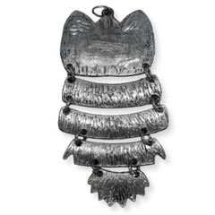 Large 3.5″ Black Eyes Owl Necklace Pendant Boho Granny Dangle Grandmacore Boujee