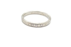 Vintage 18k White Gold Diamond Ring Etched Size 7.25