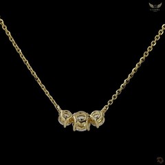 Lab Created Diamond 0.98ct Pendant Necklace Yellow Gold Plated Gift