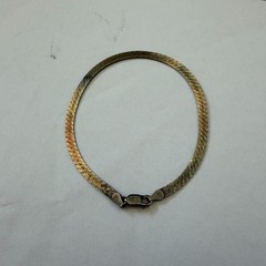 Vintage Italy 925 Sterling Silver Herringbone Serpentine Bracelet 9″ 6 grams