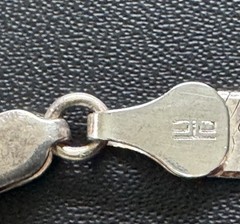 Vintage Sterling Silver 925 18” Necklace Flat Herringbone Italy 12.71g