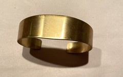 10 pc. Raw Brass Cuff Bracelet- Vintage Arm Band Jewelry -Tapered