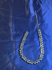 Vintage Monet Silver Toned Necklace Adjustable Length