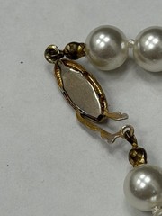 Vintage Costume Jewelry Lot Faux Pearls Enamel Earrings Bracelets Necklace (8p)