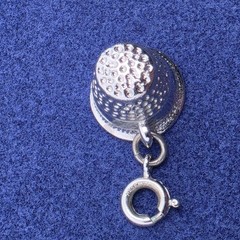 Vintage Monet Bracelet Charms Oldie Sports Car Roadster & Sewing Thimble