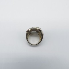 Vintage Red Statement Ring Size 7 to 8.5 Expandable Gold Tone
