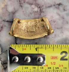 LR Lady Remington Gold Toned Onyx Look & Rhinestones Pendant Lovely