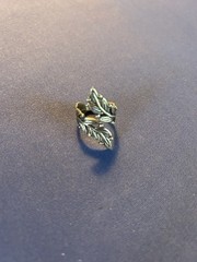 Vintage sterling silver feathers by pass ring nice open work & stamping Mexico