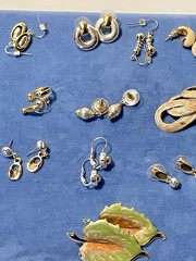 Vtg to Now Gold & Silver Tone Enameled Post Dangle Drop Earrings Lot 23 Pairs