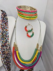 67pc Maximalist Jewelry Bundle Eclectic Mixed Media, Rainbow Beads, Summer Pride
