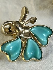 Vintage Barclay Thermoset Turquoise Earrings Screw Back Signed