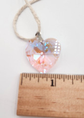 Vintage Italian Pink Crystal Pendant Silver 926