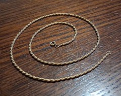 Vintage 18″ Gold Filled Twisted Rope Chain Necklace See Pics/Description