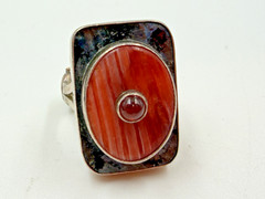 Michael Boyd Ring Statement Artisan Modern Wearable Art Sterling Size 5.5