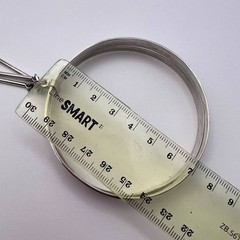 Vintage 800 Silver Triple Band Bracelet Circle Matchstick Enamel Charms Jewelry