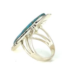 Kathy Thomas Southwestern Style Turquoise, Sterling Silver Ring Sz. 6