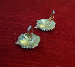 Vintage Clip On Owl Earrings