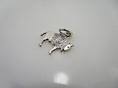 Vintage Southwestern Bison Buffalo Flat Sun West Silver Co. Sterling Charm