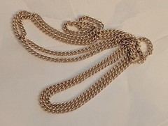 Versatile Vintage 1980s Classic 54″ Silver-Tone 5mm Curb Link Chain Necklace