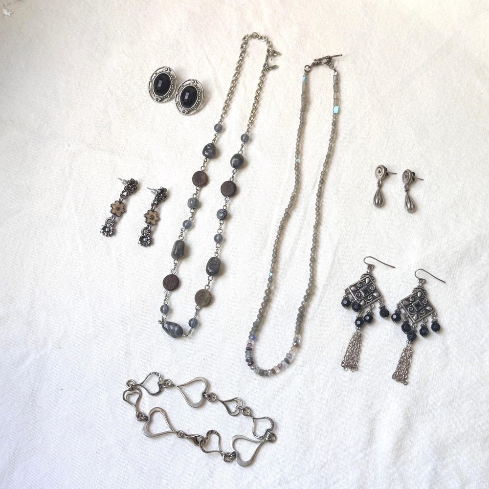 Vintage Jewelry Lot Whimsigoth Necklace Earring Grunge 90s Y2K Dark Academia