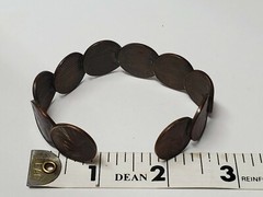 VINTAGE COPPER PENNY BRACELET 1960 & 1969 ANTIQUE COLLECTIBLE ESTATE JEWELRY