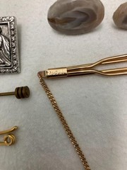 VTG Lot 35+ Pcs of Mens Cufflinks Tiebars-Pins-Clips-Swank Hickok Anson Kreisler