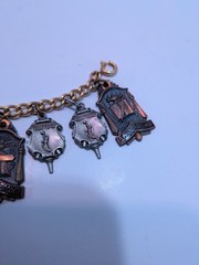 Vintage Jostens 1950s Sports Awards Medals Charm Bracelet