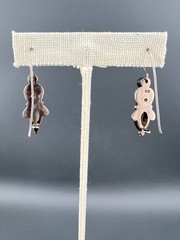 Vintage Earrings Sterling Silver 925 Citrine Anglesite Gemstone French Wire Hook