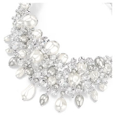 Swarovski Constella necklace Round cut, white, rhodium plated