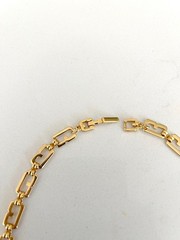 Vintage GIVENCHY 1980s GoldT plated GG Logo Chain Link Choker Necklace 16″
