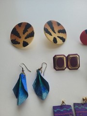 1980s-1990s Vintage Retro Funky Earrings for Pierced Ears Mixed Lot