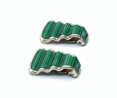 Norway Grete Prytz Kittelsen Tostrup Sterling Silver Green Enamel Earrings