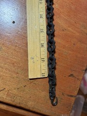 Antique Victorian Mourning Vulcanite Chunky 20″ Cable Chain Necklace