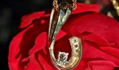14k yellow gold pendant 0.24ct natural diamond charm vintage handmade 2.4gr