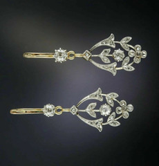 1.5Ct Art Deco Style Diamond Drop Dangle Engagement Wedding 14k Gold FN Earrings